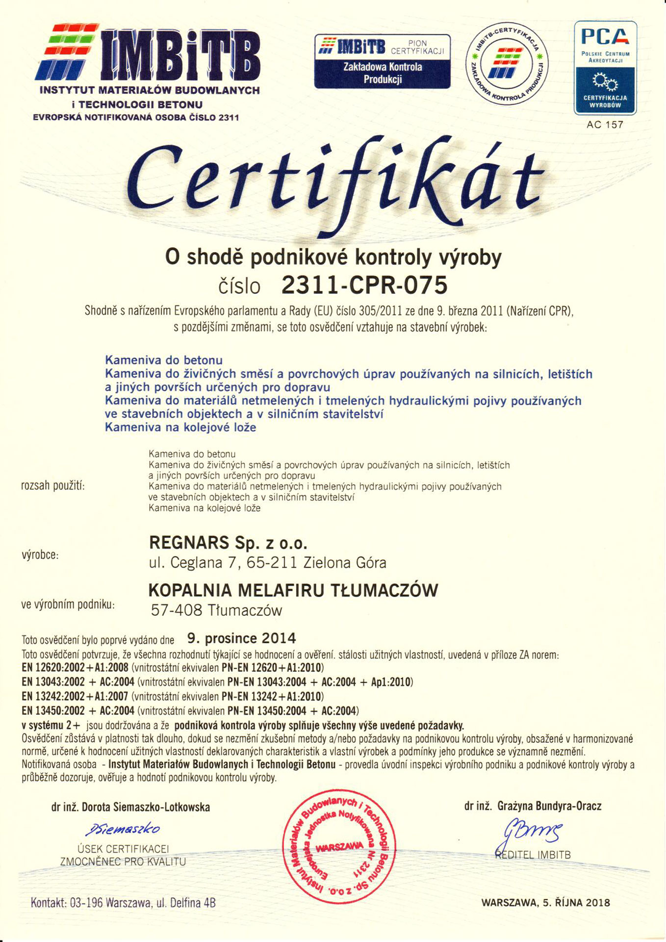 REGNARS_certyfikat_ZKP-2311-CPR-075_cs